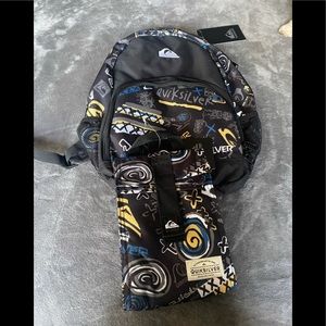 Quiksilver backpack with matching lunch tote.